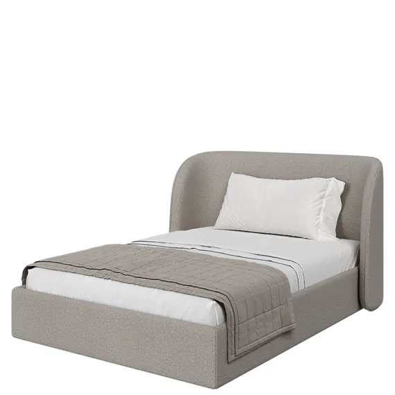 Кровать с подъемным механизмом Classic 140х200 см (бежевый, рогожка)