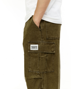 Джинсы Anteater Wide Cargo Denim Зеленый