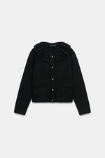 КАРДИГАН С ВОРОТНИКОМ С ВОЛАНОМ — ZARA