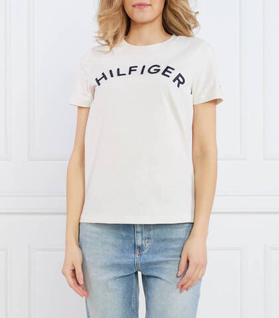 Футболка REG HILFIGER VARSITY EMB C-NK SS Tommy Hilfiger - экрю(WW0WW37864)