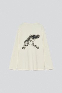 ZARA X BAISI GUADAGNINO ФУТБОЛКА С КОНТРАСТНЫМ ПРИНТОМ, БЕЛЫЙ