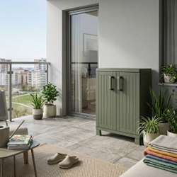 Уличная пластиковая тумба Toomax Wood Cabinet olive