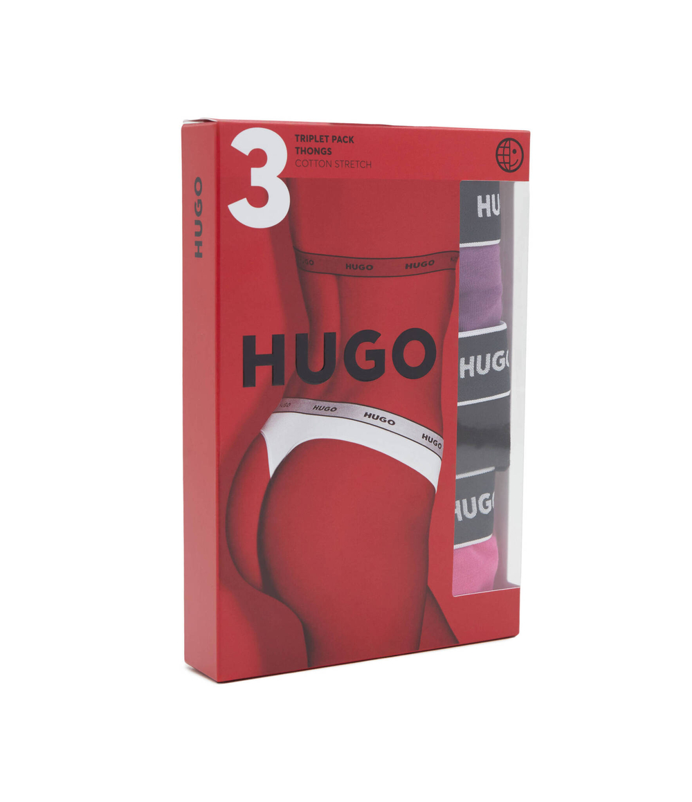 Стринги 3 пары Hugo Bodywear - фиолетовый(50480150)