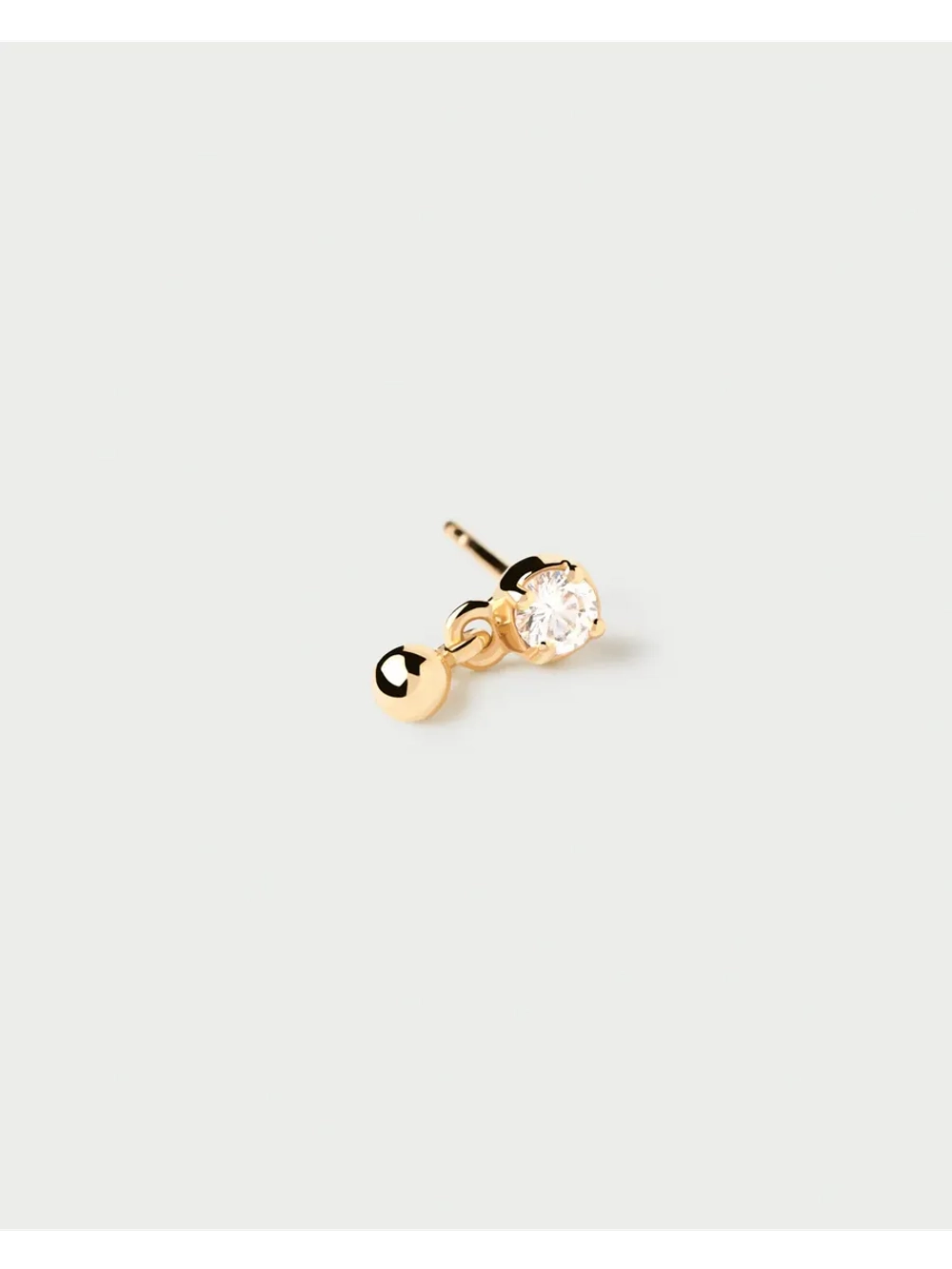 Одиночная серьга Tide серебро 925 пробы покрытое золотом