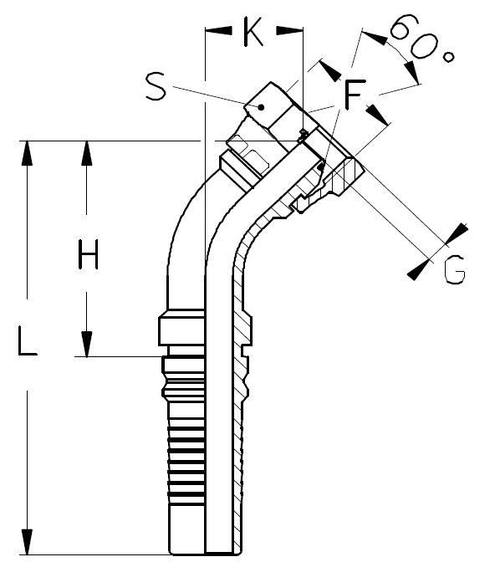 Фитинг DN 38 BSP (Г) 1.1/2 (45) Interlock