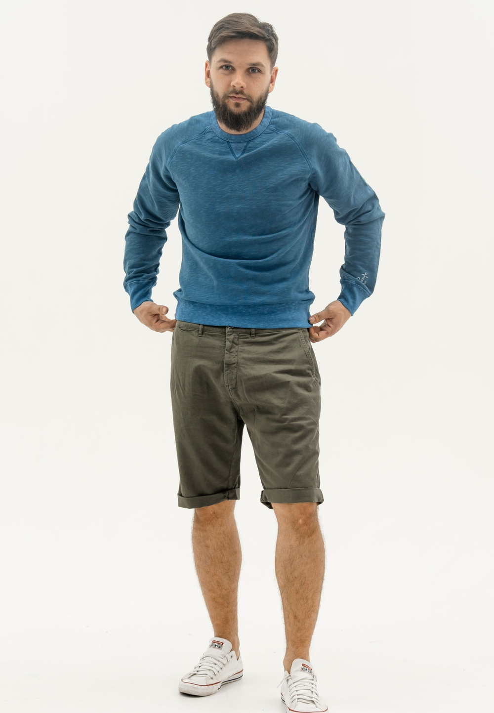 Свитшот Bowery Nyc однотонный Spray Space Wash Blue