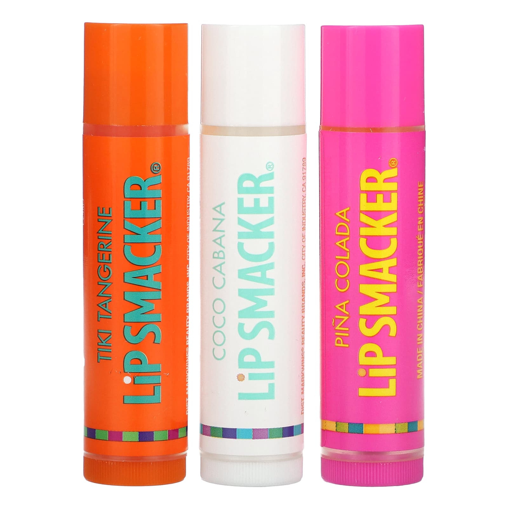 Lip Smacker, бальзам для губ, тропические фрукты, 3 шт. по 4 г (0,14 унции)