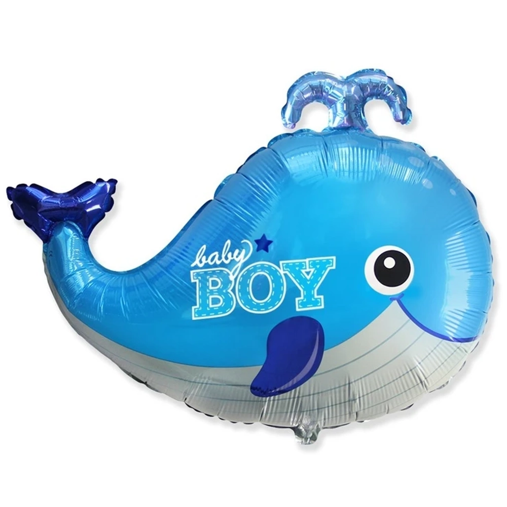 Шар Кит BABY BOY голубой