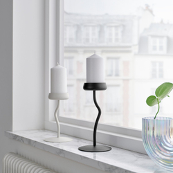 IKEA SILVERPÄRON  (ИКЕА СИЛВЕРПЭРОН)  -  Подсвечник для свечи-столбика - белый 20 см