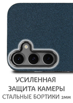 Дизайнерский чехол для SAMSUNG S24 FE с мягкой тканевой поверхностью