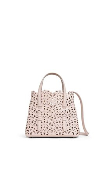 ALAÏA СУМКА MINA 20 ИЗ ТЕЛЯЧЬЕЙ КОЖИ, РОЗОВЫЙ