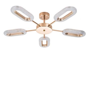 Потолочный светодиодный светильник 51W 3000К/4200K/6500К A2489PL-5GO золото Ovale Arte Lamp