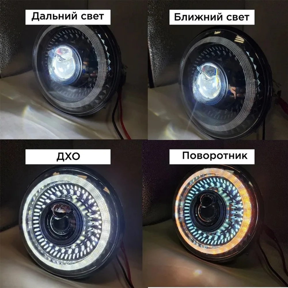 Фары Нива 4х4/Легенд в стиле Jeep Wrangler III