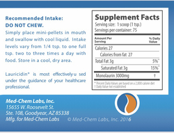 Lauricidin 227 gram dietary supplement 8oz. Monolaurin