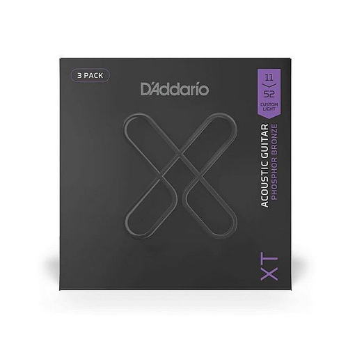 D'ADDARIO XTAPB1152-3P - струны для акуст. гитары, комплект из 3-х наборов, покрытие XS, 11-52