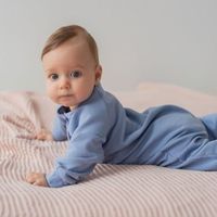Комбинезон на кнопках "Светлый деним" утепленный 0+