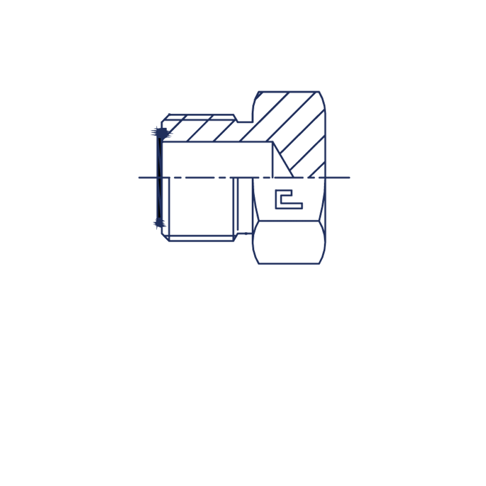 Заглушка V (Ш) ORFS 1.3/16