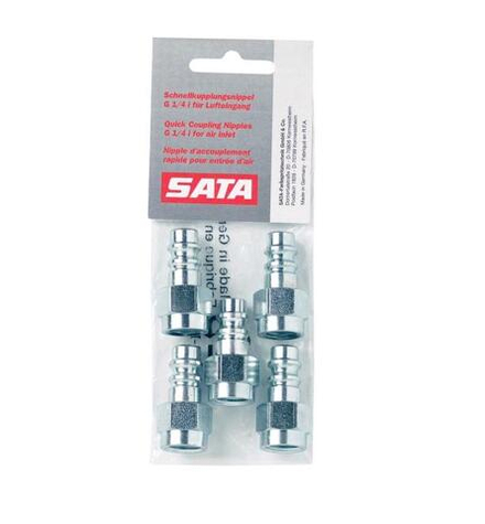 Комплект стальных ниппелей для быстрого разъёма 5 шт,  1/4", SATA (Германия)