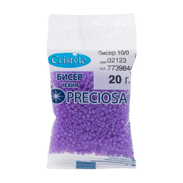 Бисер Preciosa эффект алебастра 10/0, круг.отв., 100 г (5х20 г), 7739844