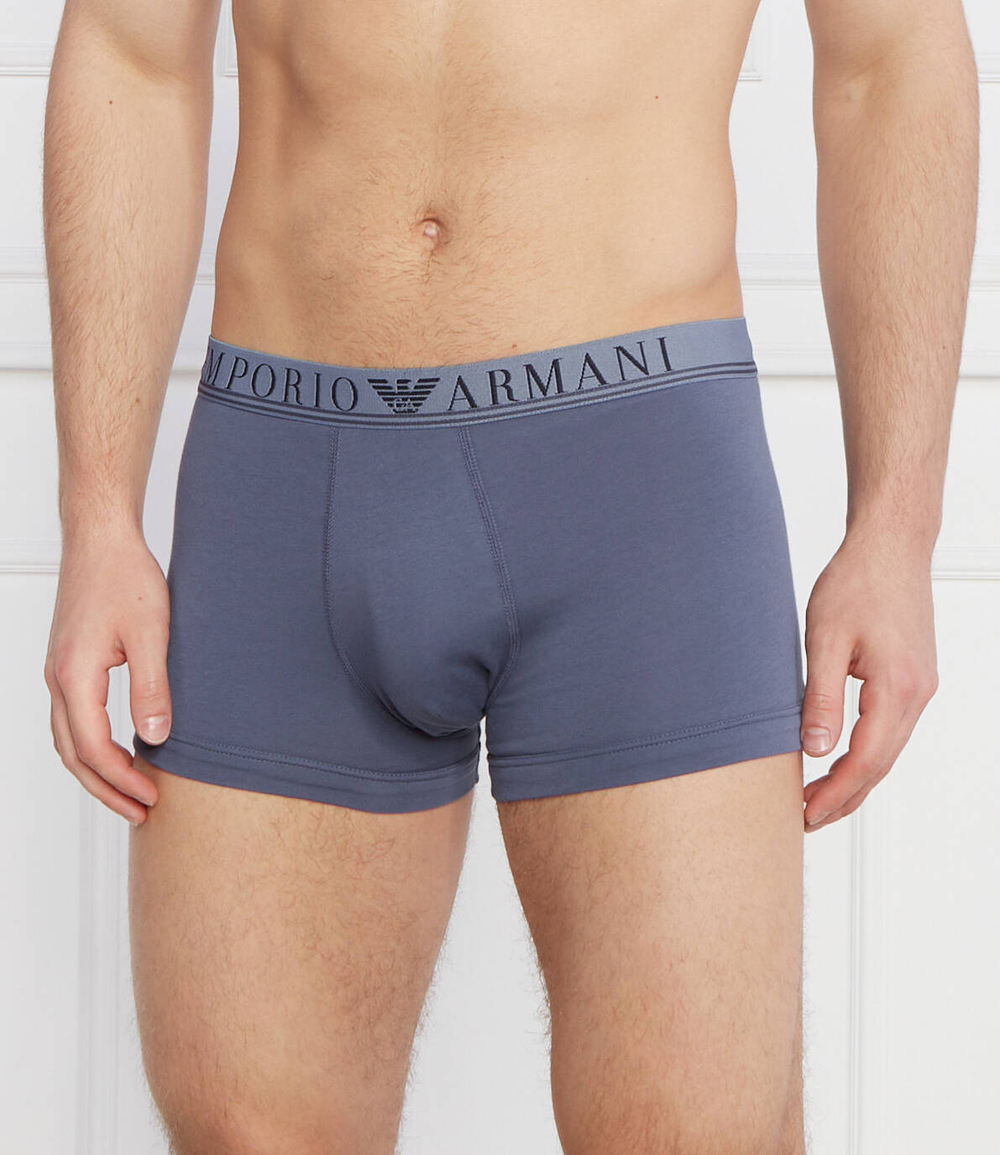Трусики-боксеры 3шт. Emporio Armani - голубой(111357 3F723)
