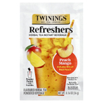 Twinings, Refreshers, растворимый напиток на основе травяного чая, персик и манго, без кофеина, 5 пакетиков по 16 г (0,56 унции)