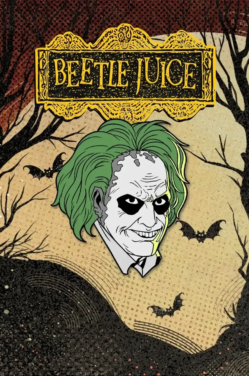 Металлический пин "Beetlejuice"