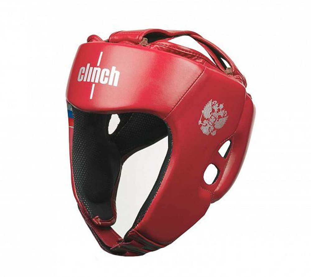 Шлем боксерский Clinch Olimp Dual красный C113