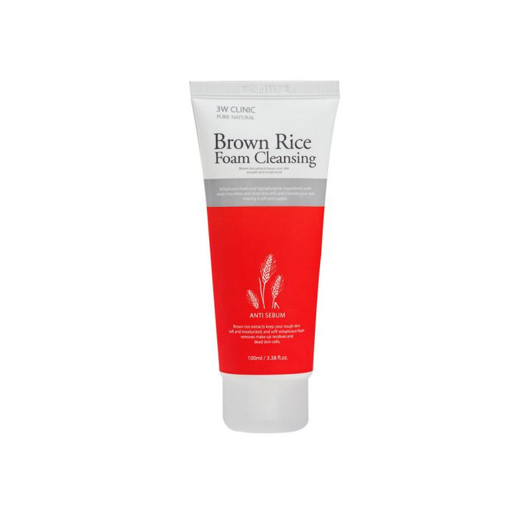 Пенка для умывания 3W Clinic Brown Rice Foam Cleansing Коричневый рис 100 мл