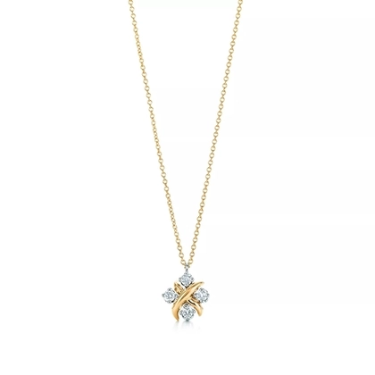Подвеска из жёлтого золота с бриллиантами, Tiffany ⚜️Lynn, В наличии