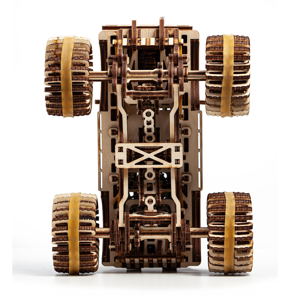 Джип БигФут 4x4 от DROVO - Деревянный конструктор, сборная механическая модель, 3d пазл