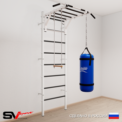 Шведская стенка Sv Sport усиленная 6323 (Турник рукоход/Трапеция/Цепь/Мешок 30кг)