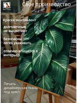 Картина "Изумрудный хаос", галерейная 50х70см 1шт.