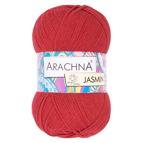 Пряжа Arachna Jasmin / уп.5 мот. по 100г, 250м, 160 красный