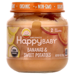 Happy Family Organics, Happy Baby®, для детей от 6 месяцев, бананы и батат, 113 г (4 унции)