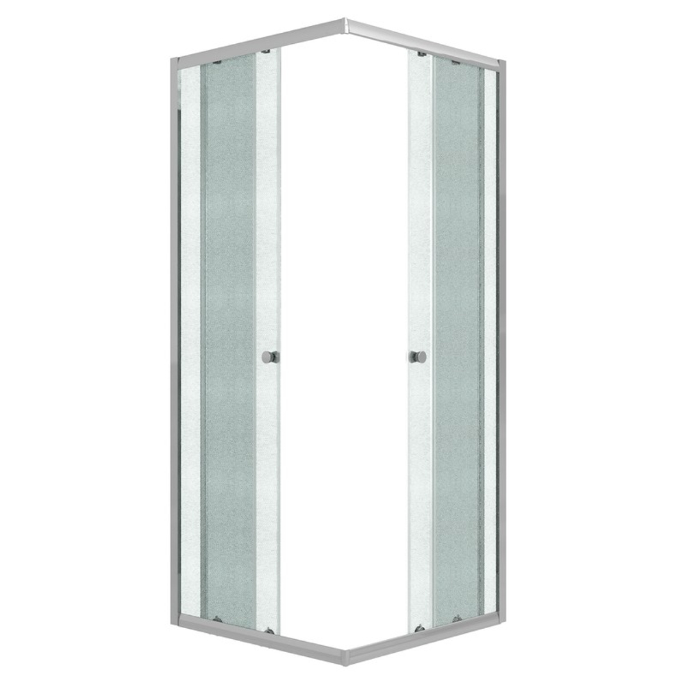 Душевое ограждение Niagara Eco NG-1010-14QMT (100х100х190) квадрат,раздвижное,хром,стекло матовое,1 место