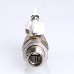 Кран шаровой Valtec BASE с полусгоном 1/2" вн.-нар. белая рукоятка (VT.227.NW.04)