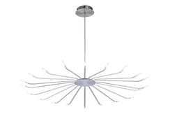 Люстра подвесная светодиодная NewRgy 3107-DW-120 SILVER, 30 Вт, серебристая
