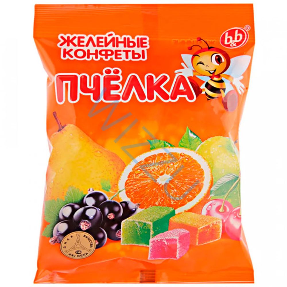 Конфеты Пчелка  конфеты желейные негглазир микс