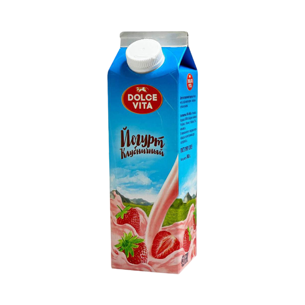 Йогурт "Дольче Вита" 900г клубника