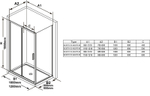 Душевая стенка Ravak Blix Slim BLSPS-80 X9BM40C00Z1 профиль Хром стекло Transparent