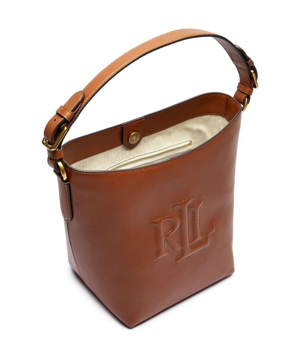 Кожаная сумка через плечо WITLEY LAUREN RALPH LAUREN - коричневый(431950855)