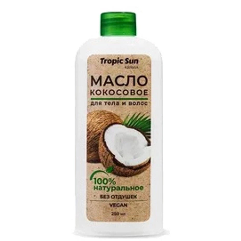 Масло кокосовое для ухода за кожей и волосами KRASSA TROPIC SUN , 250 мл