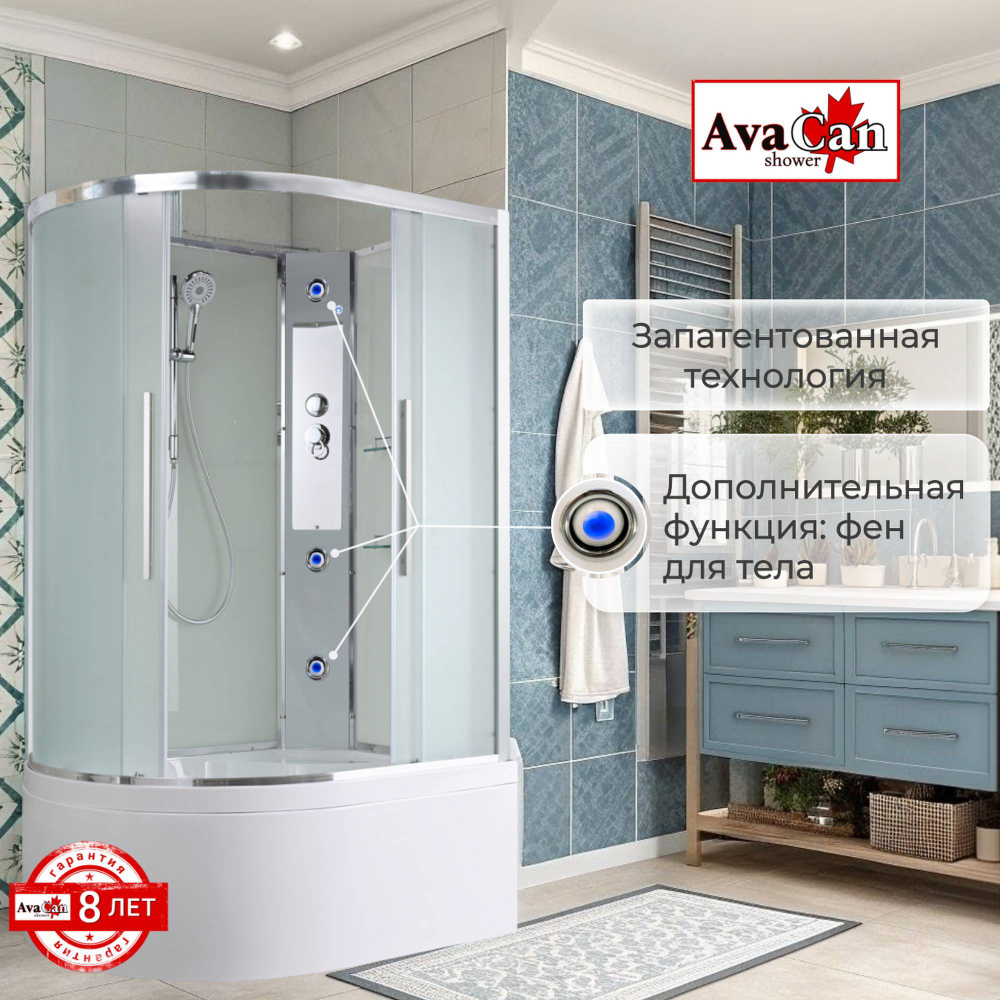 Душевая кабина AvaCan EM5811RN без крыши