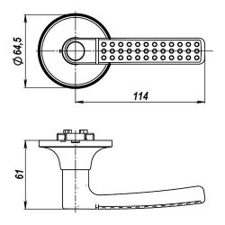 Ручка защелка PUNTO 6026 PB-E (кл./фик.) золото /36835/