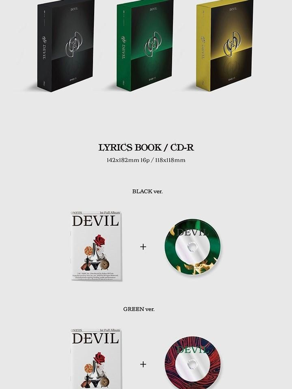 Альбом Oneus - Devil 1st Album GREEN Version