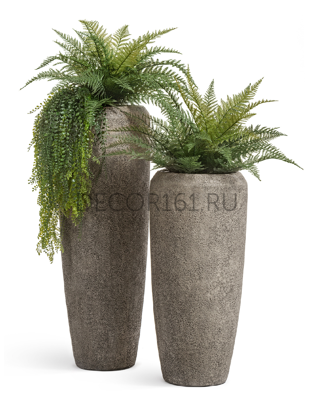 Кашпо TREEZ Effectory Volcano Высокий конус Design Серо-коричневый туф в-97 см, д-34 см 1/1 41.3321-11-066-LBR-97
