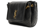 SAINT LAURENT Nolita Sheepskin Crossbody Bag, Shoulder Bag Mini Women"s Black