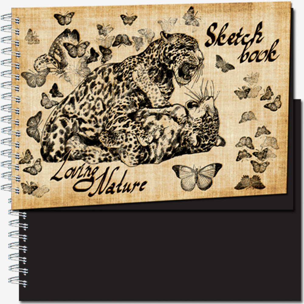 Блокнот-скетчбук SKETCHBOOK BLACK MINI А6 20 листов с черной бумагой на металлическом гребне