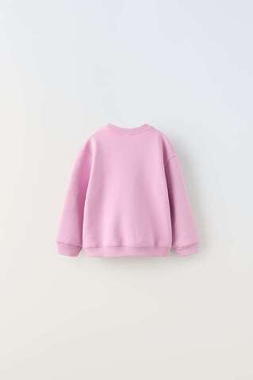 ZARA ХУДИ С ВЫШИВКОЙ, МЯГКИЙ РОЗОВЫЙ
