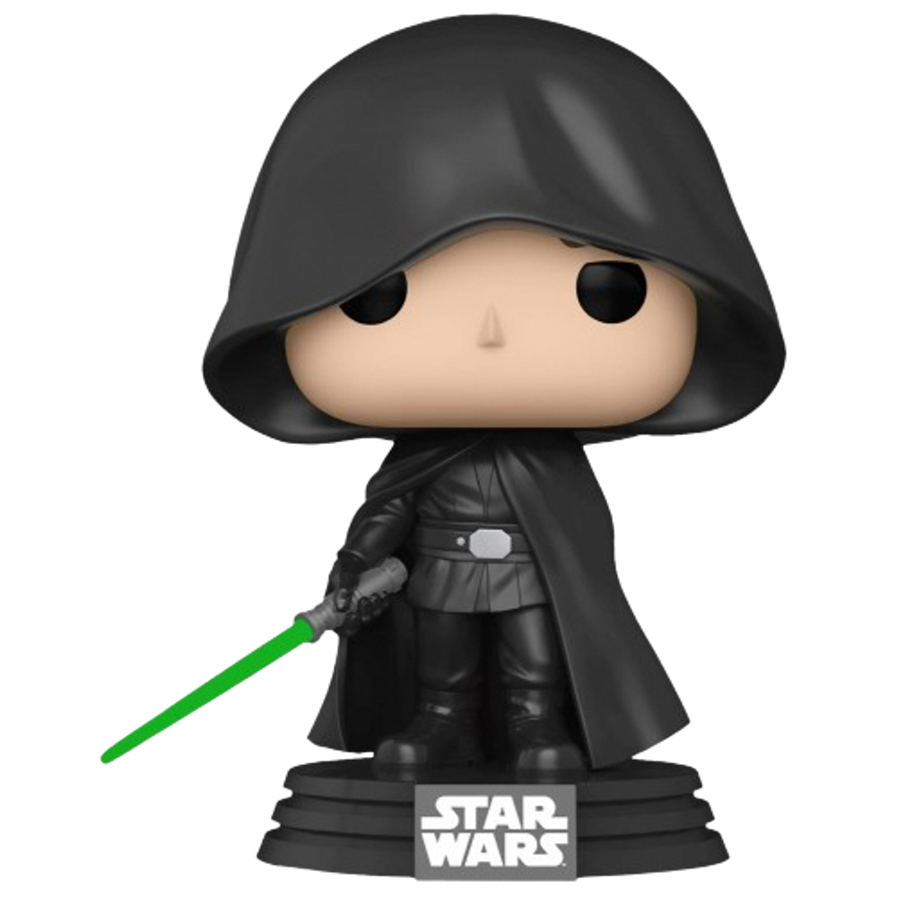 Фигурка Funko POP! Bobble Star Wars Mandalorian Luke Skywalker Hooded (светится в темноте) (Exc)